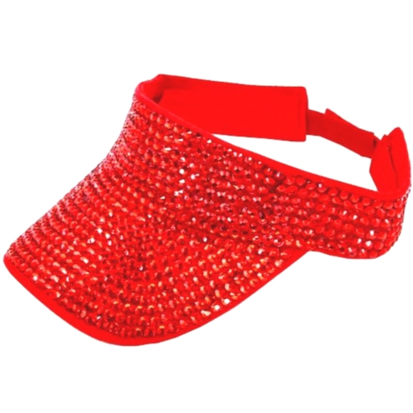 SAPPHIRE RICH NAVY BLUE RHINESTONE SUN VISOR - Picture 9 of 16